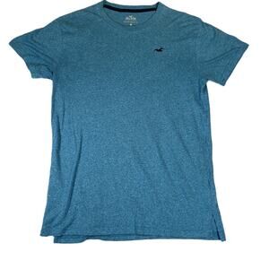 Hollister T-Shirts *Lot of 2* Men M Logo Cali Teal Blue w Bird & Slate Blue Grey